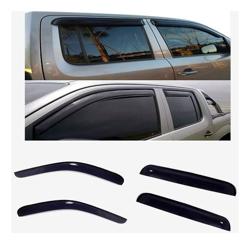 Set of 4 Adhesive Window Deflectors for VW Amarok 1