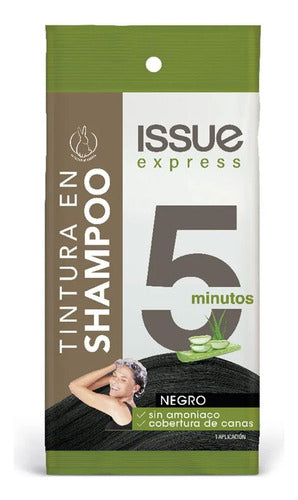 Issue Express 5 Minutes Hair Dye Shampoo Pack - Black 1