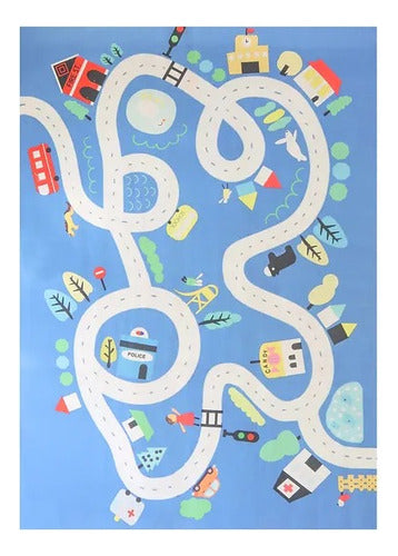 Children's Play Mat 100 X 140cm Game Decoration for Toy Cars 0