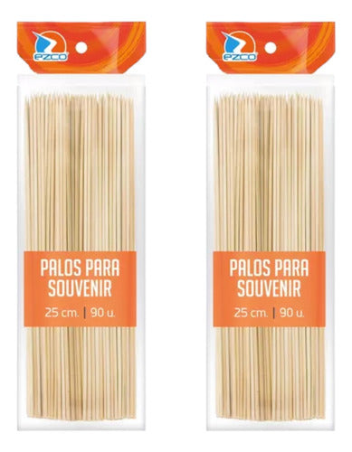 180 Palitos De Brochette Para Souvenir Ezco 25cm De Largo 0