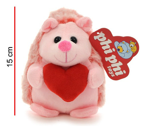 15cm Porcupine Plush with Heart - Phi Phi Toys 1