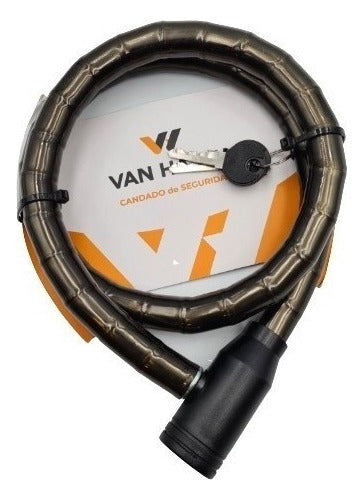 Van Halen Security Lock Van504 Bike Motorcycle Steel Abs Chain Padlock 1000 X 18 mm Keys 2