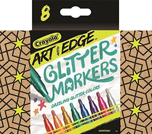 Crayola Art With Glitter Edge Markers 8 Count 1