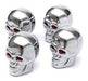 Oregon Chrome Skull Valve Caps Set of 4 Units 2