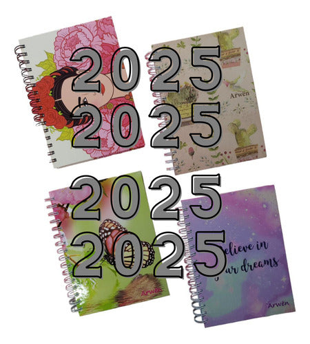 Arwen Agenda 2024 Diaria Espiral Línea Beauty N8 15x21cm 0