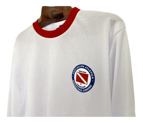 Argentinos Juniors 1980 White Long Sleeve Retro Jersey 3