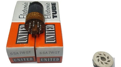 Vintage UNITED USA 6SA7 WGT NOS Electronic Vacuum Tube for Antique Radios 2