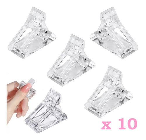 10 Broches Para Sostener Capsulas Dual System Dar Forma Gel 2