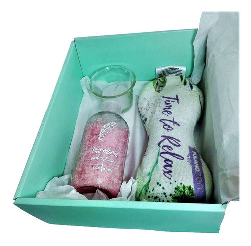 Luxurious Spa Roses Aroma Corporate Gift Box Relaxation Set Kit N63 - Aroma Caja Regalo Empresarial Spa Rosas Set Relax Kit N63