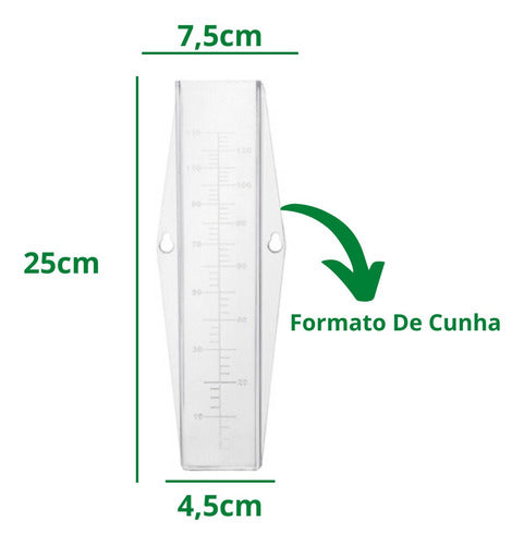 20x Medidor De Chuva Pluviômetro 150mm Transparente Em Cunha 2