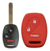 Cubre Volante + Funda Llave Silicona - Honda City Civic Rojo 4