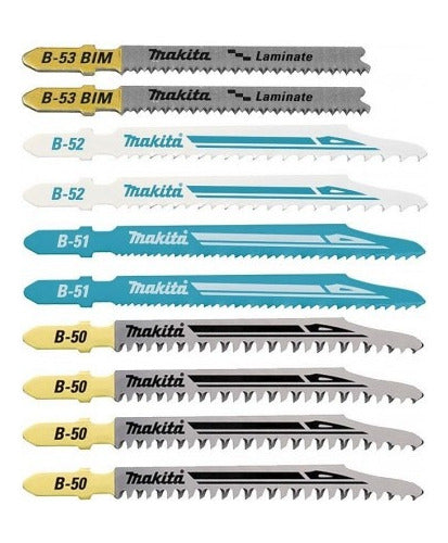 Makita Jigsaw Blade Set x10 for Wood and Metal - Model B-44426 0