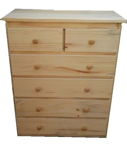 Waluminio Comfortable Pine Wood Drawer Chest for Bedroom 1