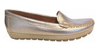 Ac 65 Shoes Silver Leather Moccasin Flats for Women 0