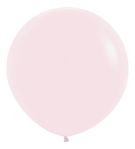 Sempertex Pastel Matte Pink Latex Balloons R24 x3 Units 0