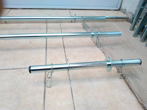 Muebles Andy 150 Cm Chromed Hollow Bar with Stops and Locks 3