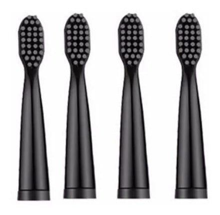 Replacement Electric Smart USB Black Toothbrush Heads x4 0