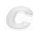 Decorative Ceramic White Plate Letter C 0