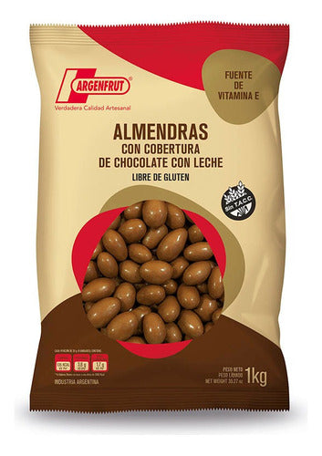 Argenfrut Almonds Covered with Milk Chocolate Gluten-Free 1kg 0