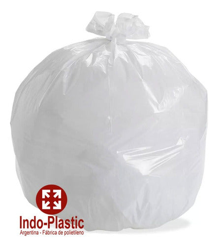 Indo-Plastic White Waste Bags 50x70 30 Microns X100 Units 1