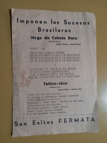 Antiguo Folleto Firmado X Carlos Palma Y Lupe Cortes 1