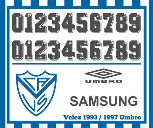 Breins Vectores, Numeros. Camisetas Velez 1993 / 1997 0