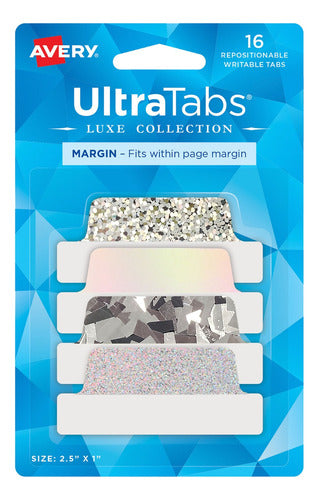 Avery Ultra Tabs Luxe Glitter Repositionable X16 Units 0