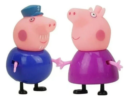 Bonecos De Ação Dos Personagens Da Família Peppa Pig, Jarra 5