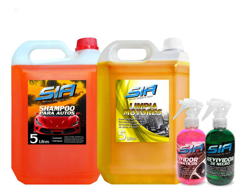 Pack De Lavado De Auto Sia X 4 Productos 0