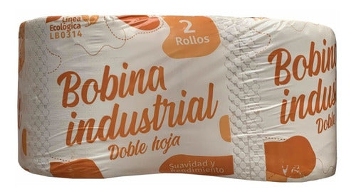 Bobina Papel Toallas Doble Blanca 400 Mts X 20 Cm X 2 Un. Lc 0