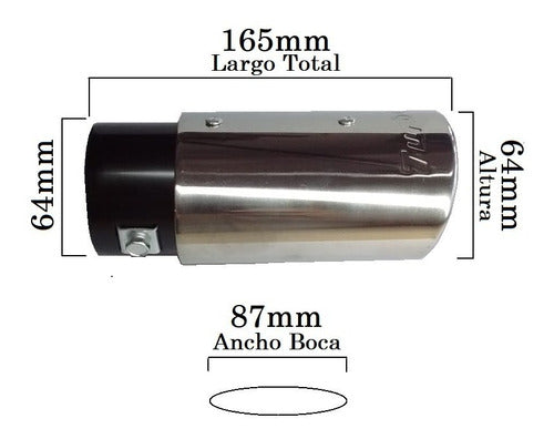 Iael Universal Oval Turbo Exhaust Tip #CE-002 1