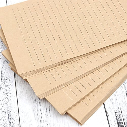 Nuolux 100pcs Vintage Kraft A5 Papel De Carta Forrado Papel 4