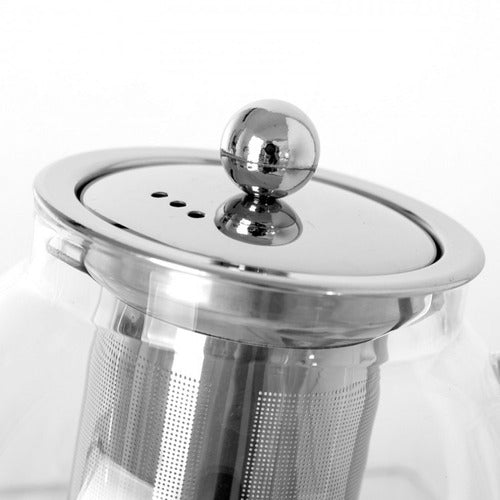 Glass Teapot with Stainless Steel Infuser and Lid 500ml - Pettish Online 4