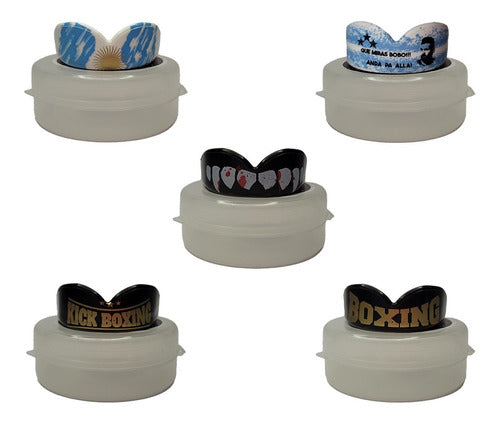 JM SPORT Mouthguard with Designs in Case for Boxing, Kickboxing, MMA, Thai 0