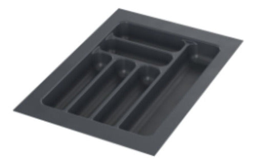 Cubiertero Organizador Cocina Cajón 34x49 Gris Reforzado 1