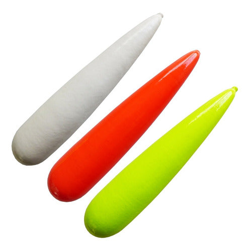 Ailen Solid Lacquered Carrot 15 cm Pass-through Paternoster Buoy Telgopor 0