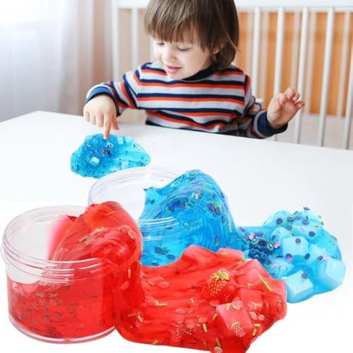 Transparent Jelly Cube Slime Kit for Kids - Pack of 8 2