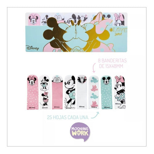 Mooving 2 Blister Mickey & Minnie Sticky Notes X 200 Sheets 1