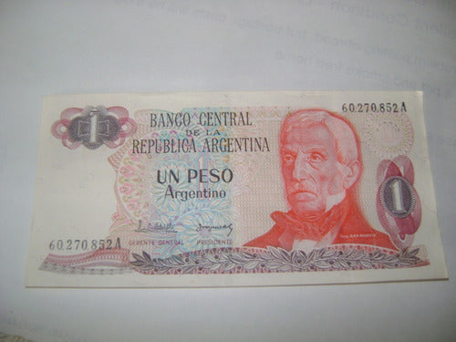 Billete De Argentina 1 Peso Argentino Artic Xvii-51 0