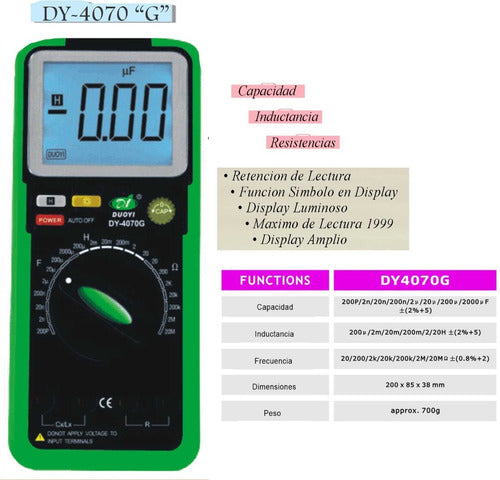 Duoyi Medidor LCR Modelo DY-4070G 1