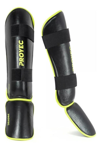 Proyec Shin Guards with Instep Protection for Kick Boxing & MMA 1