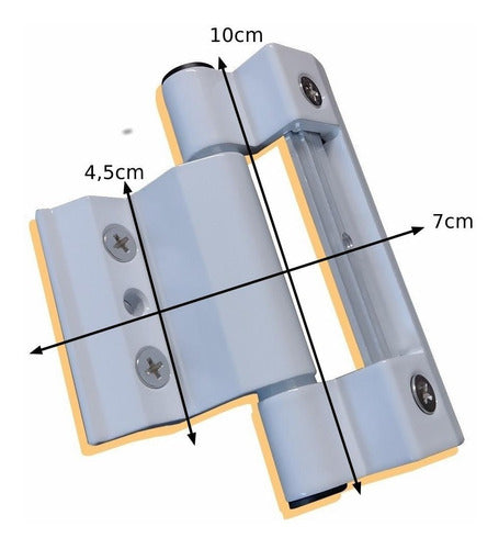 QBO H62 White Aluminium Reinforced Door Hinge 3