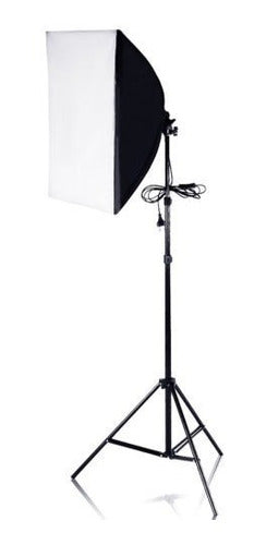 Softbox Luz Continua Fotografia Video Con Atril 4 Lamparas 0