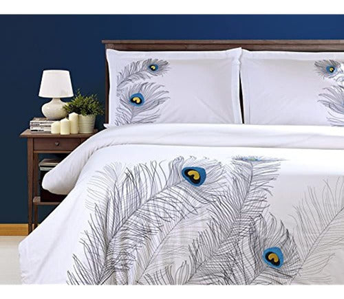 Superior Peacock 3 Pieces Kingcalifornia King Comforter Set 1