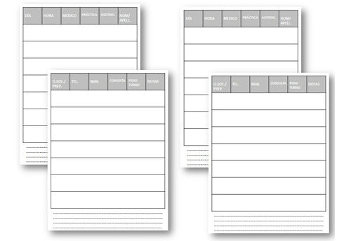 MN DISEÑOS Pack of Appointment Pages, PDF, for Printing A4/A5 - Gray 0