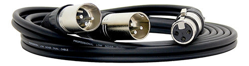 HAMC Canon XLR Female to Dual Male Balanced Cable 1 Meter 2