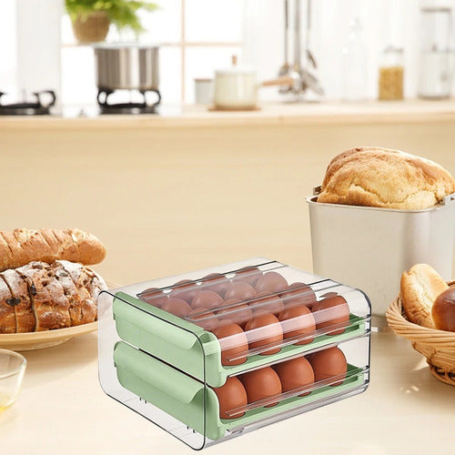 Clicshop Double Layer Egg Organizer 4