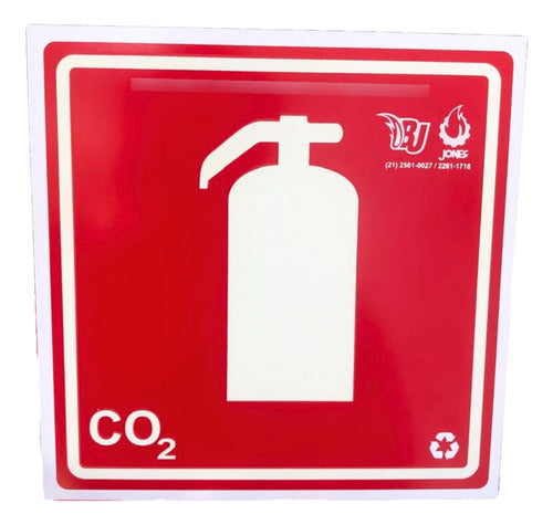 Placa Extintor De Incêndio Co2 Fotoluminescente 0