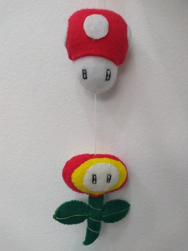 Handcrafted Felt Mario Baby Crib Mobile + Gift !!! 6