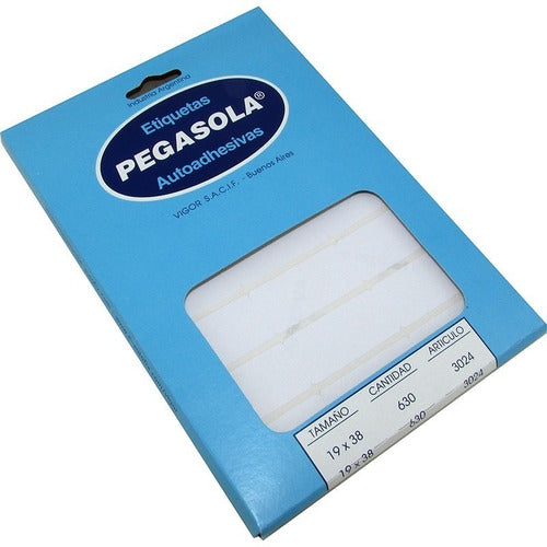 Pegasola Self-Adhesive Labels 3024 19x38mm Box of 630 0